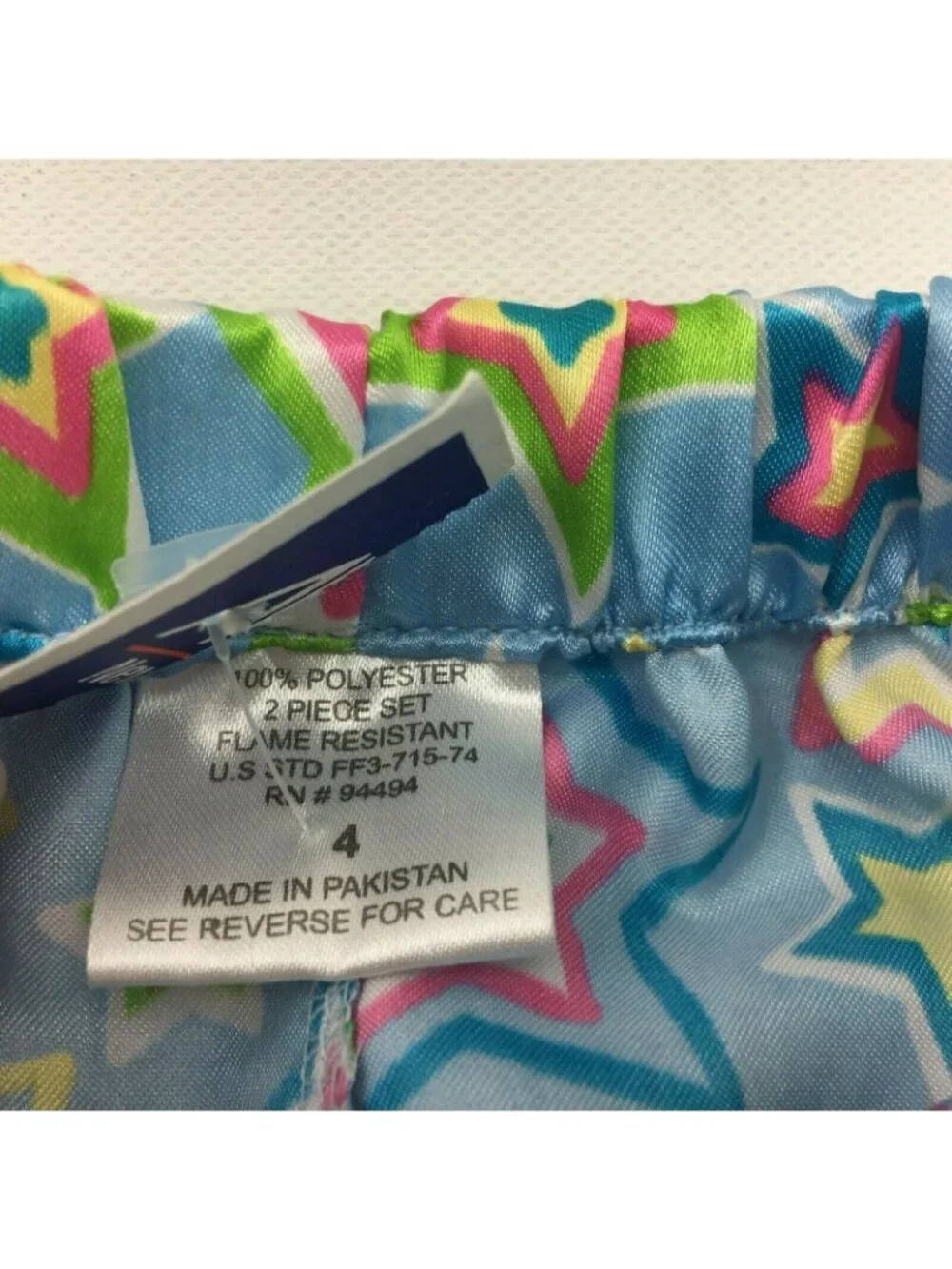 Gyrl Co Girls Button Down Shirt 2pc Pajama Night Set Outfit Blue Stars Size 4